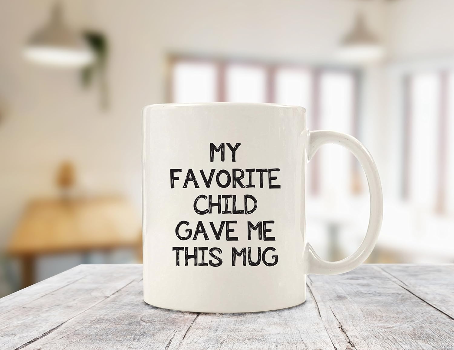 My Favorite Child Gave Me This Funny Coffee Mug - Mom & Dad Gifts - Gag Birthday Gift for Mom or Dad from Daughter, Son, Kids - Novelty Bday Present Idea for Parents - Fun Cup for Men, Women