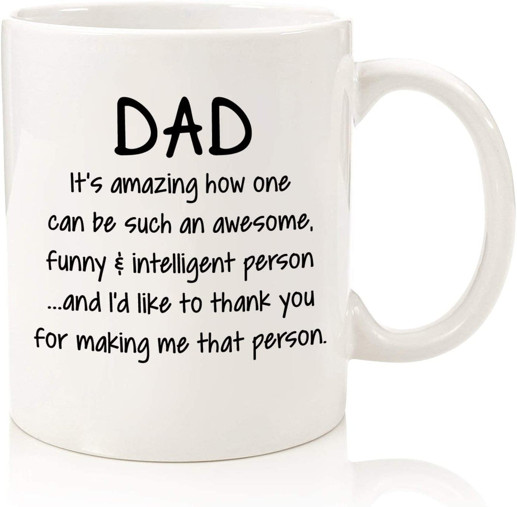 YAcO STORE 14oz mug- super daddio | gifts for dad for christmas dad  birthday gift - dad gifts from daughter son - birthday gifts for dad