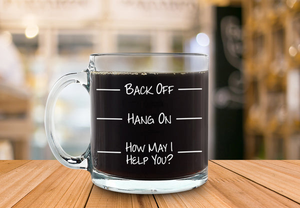 Back Off Funny Coffee Mug - Best Novelty Christmas Gifts for Men, Women, Husband, Wife - Cool Xmas Gag Gift Ideas for Him, Her, Dad, Mom from Son, Daughter - Unique Bday Present for Friends - Fun Cup