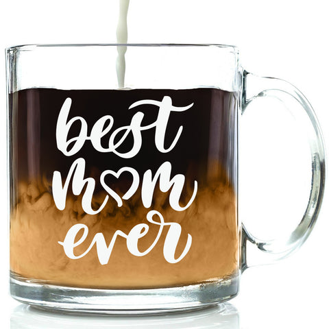 best mom ever glass coffee mug funny novelty cup for mothers day from son daughter husband to wife mom mug best birthday gift idea nice christmas xmas present stocking stuffer women her