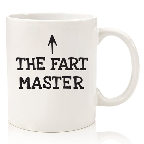 the fart master funny coffee mug novelty cup for dad brother men guys uncle hilarious gag gift birthday present idea humorous christmas present xmas stocking stuffer
