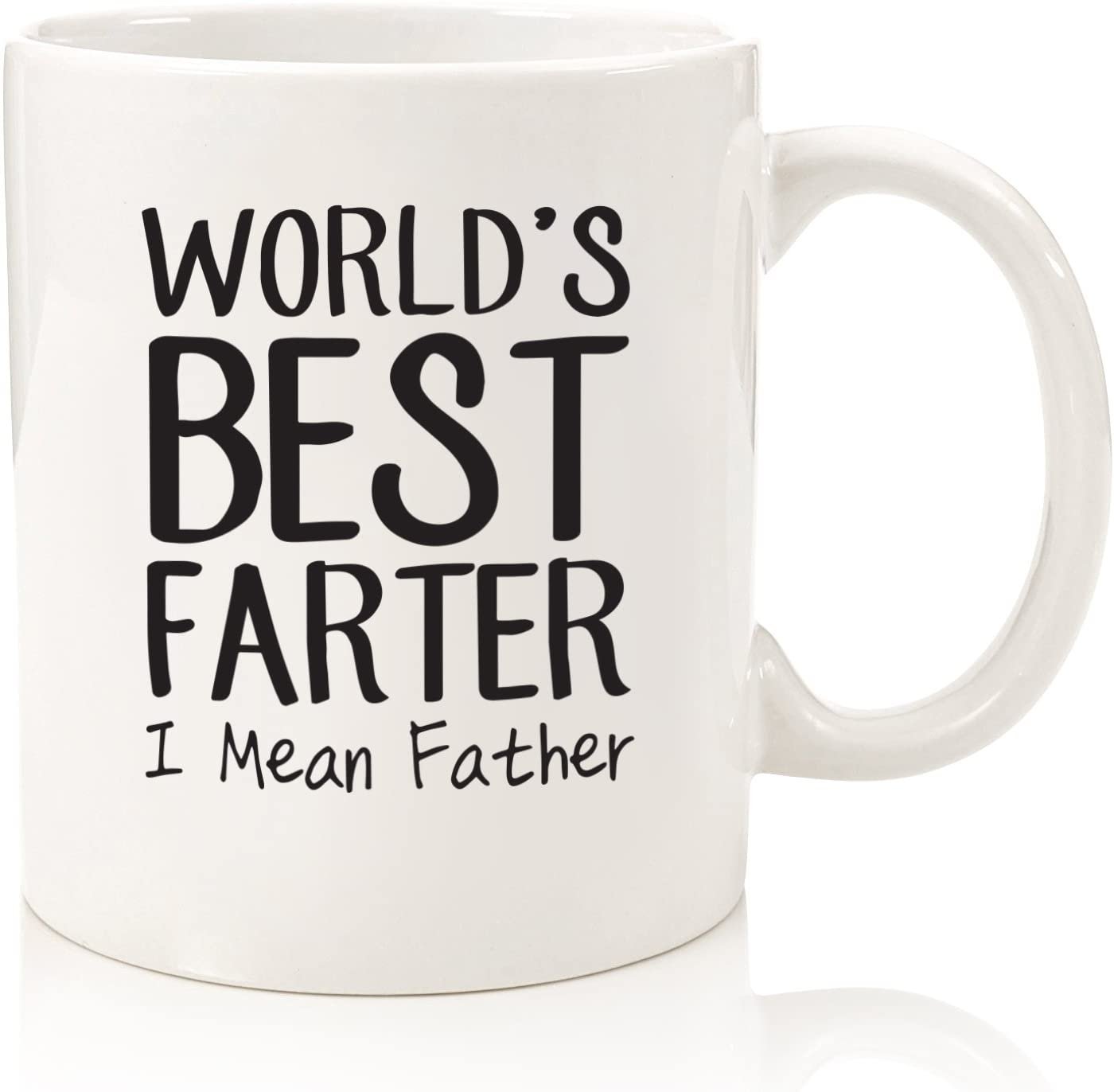 Christmas Gifts for Dad, Men - Worlds Best Farter / Father Funny Coffee Mug - Best Dad or Husband Xmas Gift - Unique Present from Daughter, Son, Wife