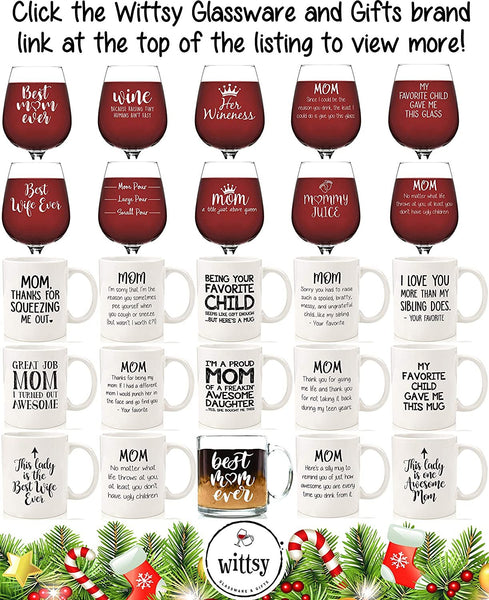 I Make Wine Disappear Funny Wine Glass - Best Christmas Wine Gifts for Women, Mom, Men - Unique Xmas Gag Gifts for Wife, Her - Cool Birthday Present Idea from Husband, Son, Daughter